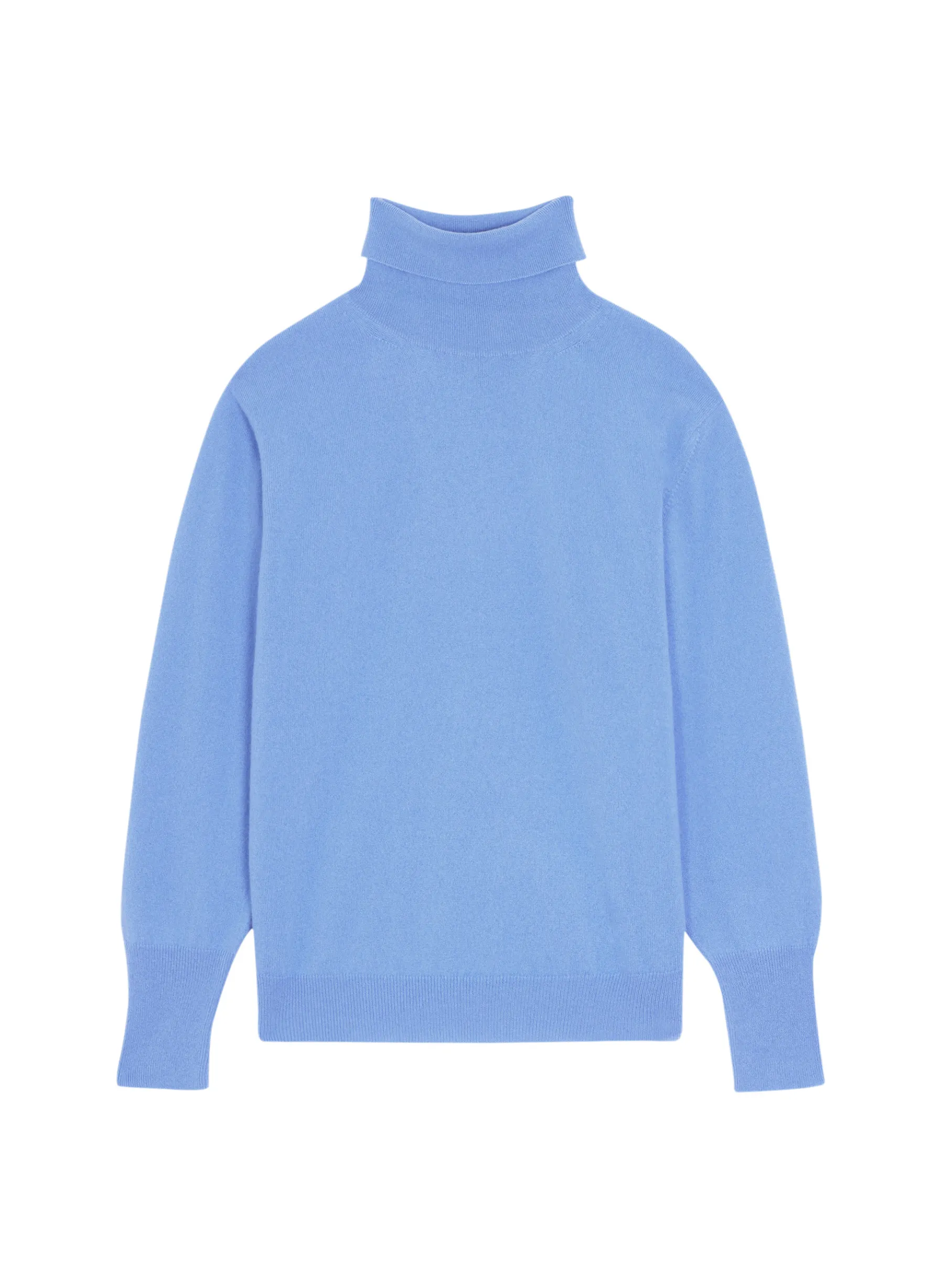 Montagut Les Incontournables-Pull col roulé en cachemire - Anabelle 06-Bleu moyen