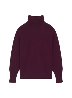 Montagut Les Incontournables-Pull col roulé en cachemire - Anabelle 18-Violet foncé