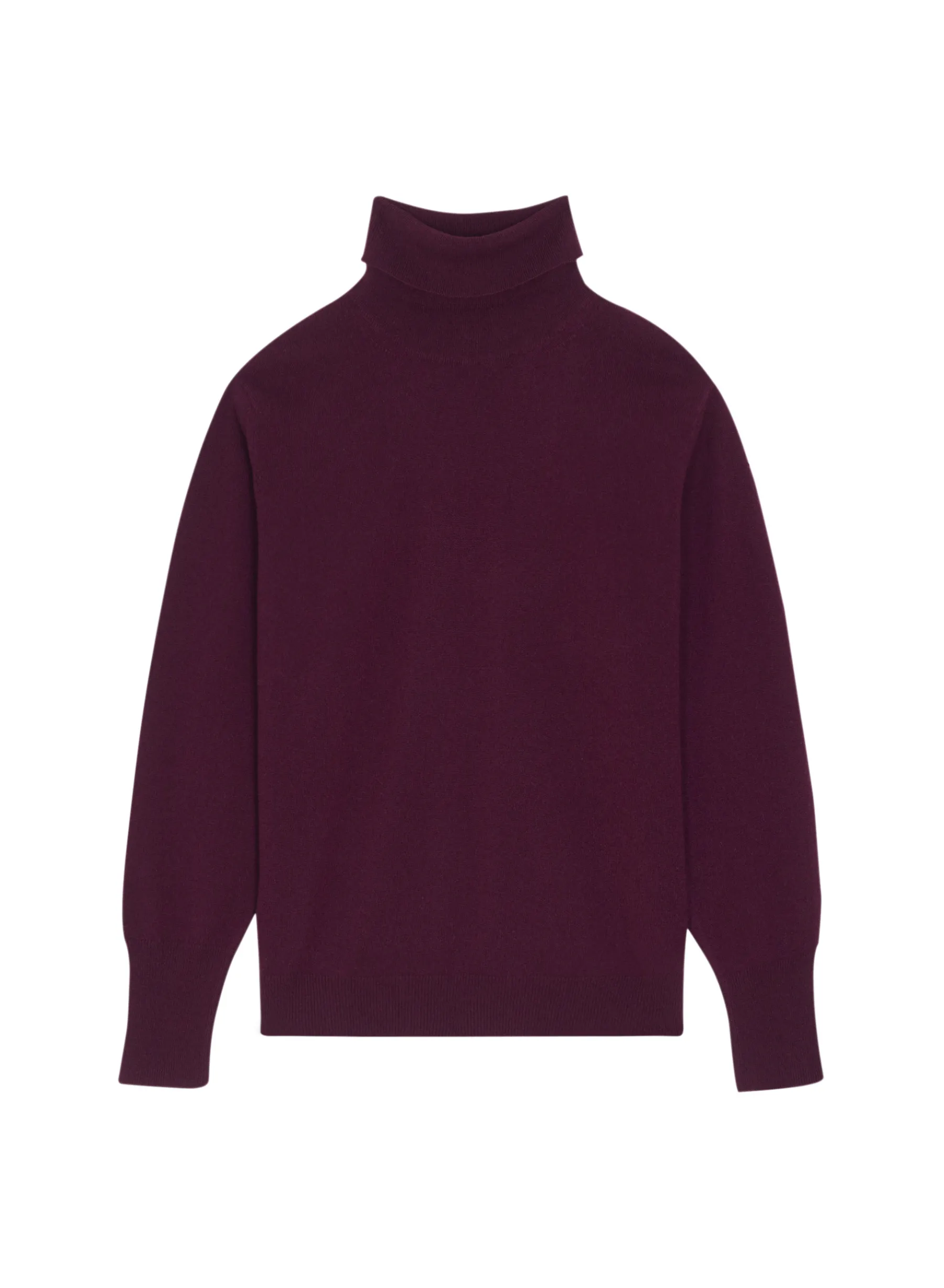 Montagut Les Incontournables-Pull col roulé en cachemire - Anabelle 18-Violet foncé