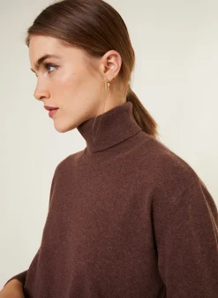Montagut Les Incontournables-Pull col roulé en cachemire - Anabelle 47Marron foncé