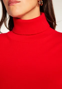 Montagut Les Incontournables-Pull col roulé en cachemire - Anabelle 52-Rouge