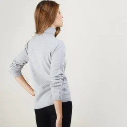 Montagut Les Incontournables-Pull col roulé en cachemire - Bauhaus 09-Gris moyen