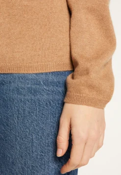 Montagut Les Incontournables-Pull col roulé en cachemire - Bauhaus 46-Marron clair