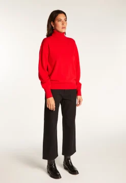 Montagut Les Incontournables-Pull col roulé en cachemire - Anabelle 52-Rouge