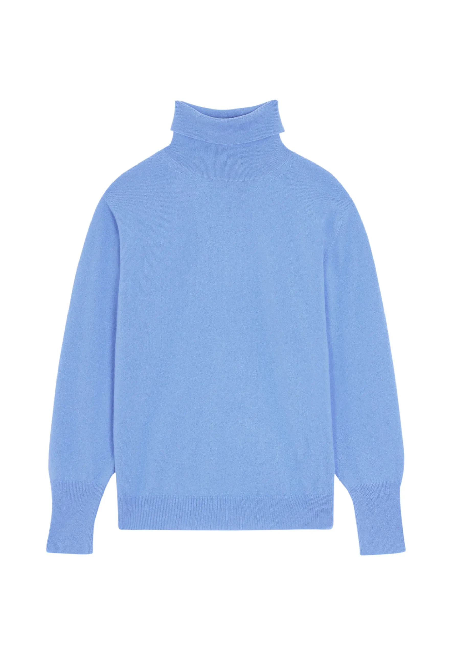 Montagut Les Incontournables-Pull col roulé en cachemire - Anabelle 06-Bleu moyen