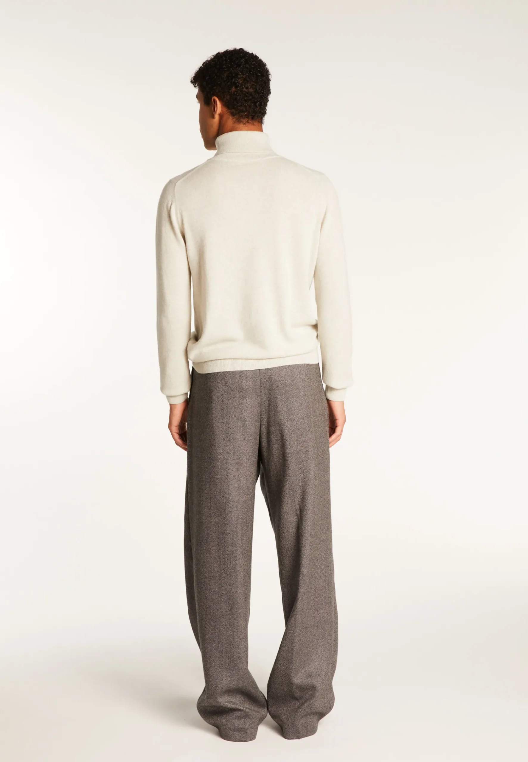 Montagut Pulls-Pull col roulé en cachemire - Eduardo 11-Gris clair