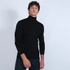Montagut Pulls-Pull col roulé en laine mérinos - Enzo 01-Noir