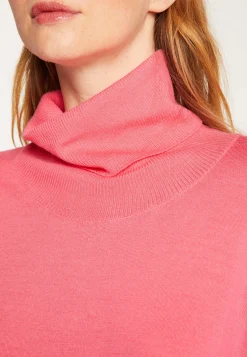 Montagut Les Incontournables-Pull col roulé en laine mérinos - Alisa 91-Fuchsia