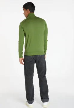 Montagut Pulls-Pull col roulé en laine mérinos - Enzo 83-Kaki