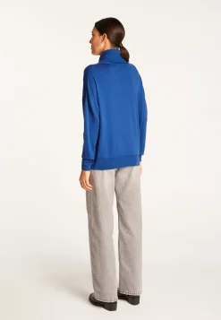 Montagut Les Incontournables-Pull col roulé en laine mérinos - Alisa 48-Bleu roi