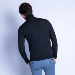 Montagut Pulls-Pull col roulé en laine mérinos - Enzo 20-Rouge foncé