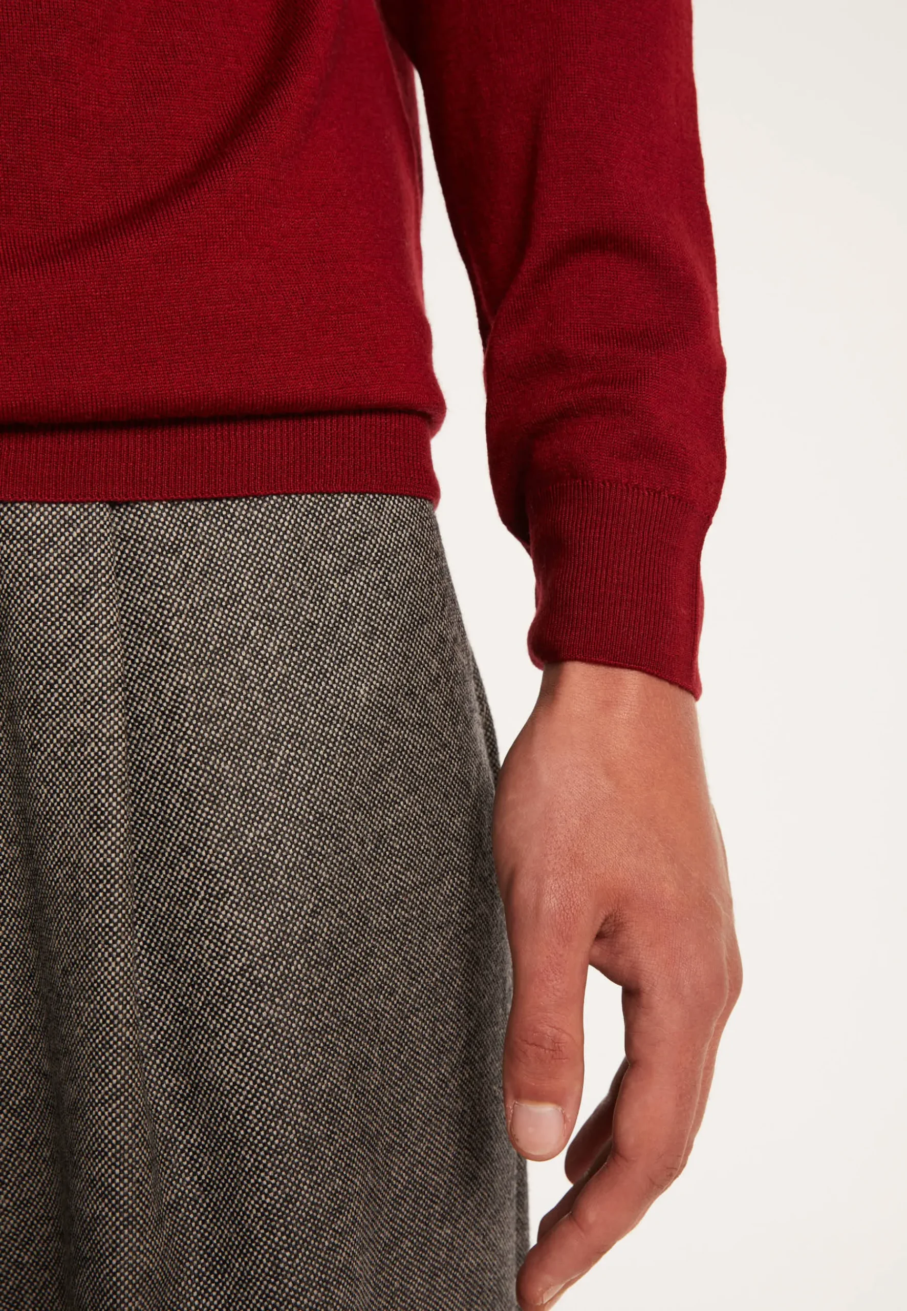 Montagut Pulls-Pull col roulé en laine mérinos - Enzo 51-Bordeaux