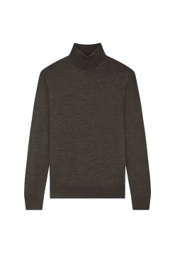 Montagut Pulls-Pull col roulé en laine mérinos - Enzo 10-Gris foncé