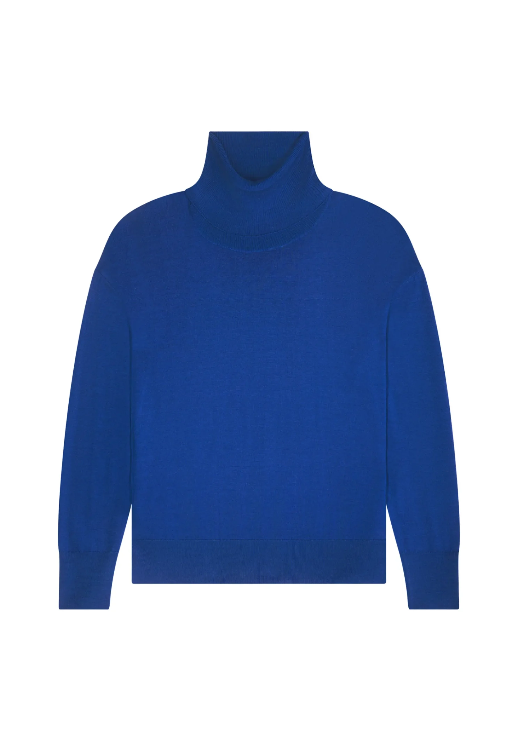 Montagut Les Incontournables-Pull col roulé en laine mérinos - Alisa 48-Bleu roi