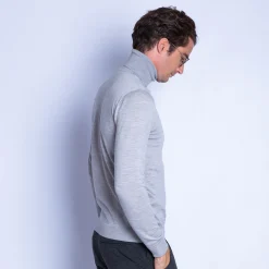 Montagut Pulls-Pull col roulé en laine mérinos - Enzo 20-Rouge foncé