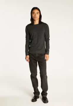 Montagut Pulls-Pull col roulotté laine mérinos - Rythme 78-Gris anthracite