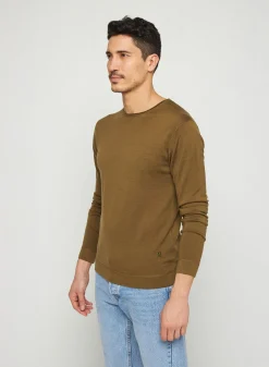 Montagut Pulls-Pull col roulotté laine mérinos - Rythme 83-Kaki