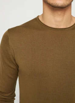 Montagut Pulls-Pull col roulotté laine mérinos - Rythme 83-Kaki