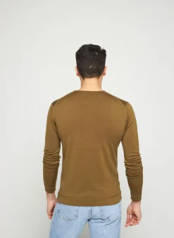 Montagut Pulls-Pull col roulotté laine mérinos - Rythme 83-Kaki