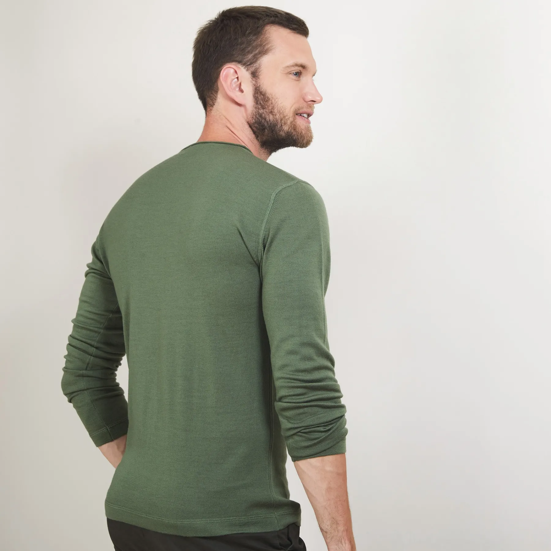 Montagut Pulls-Pull col tunisien en laine - Bono 83-Kaki
