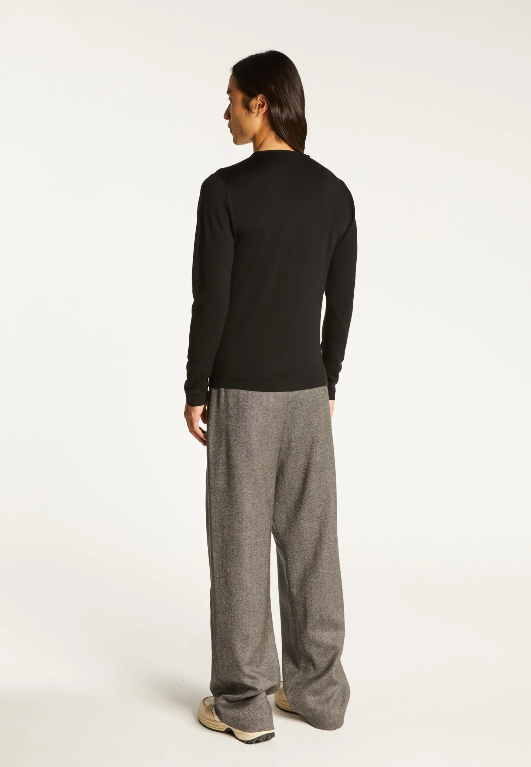 Montagut Pulls-Pull col tunisien en laine - Bono 01-Noir