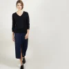 Montagut Les Incontournables-Pull col V en cachemire - Abel 01-Noir