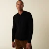 Montagut Pulls-Pull col V en cachemire - Evann 01-Noir
