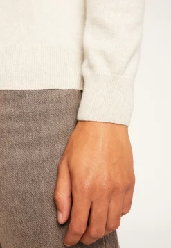 Montagut Pulls-Pull col V en cachemire - Evann 11-Gris clair
