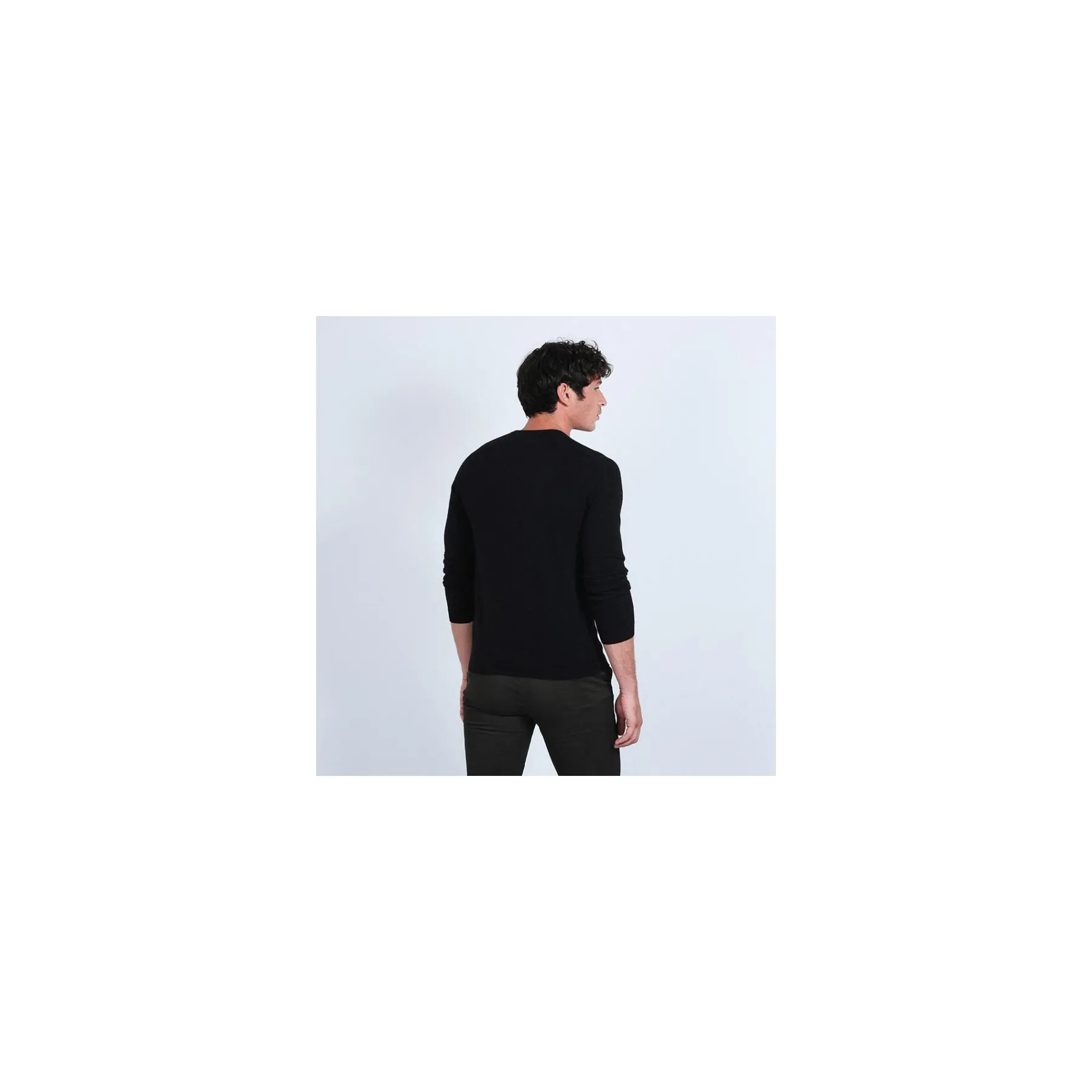 Montagut Pulls-Pull col V en cachemire - Evann 01-Noir