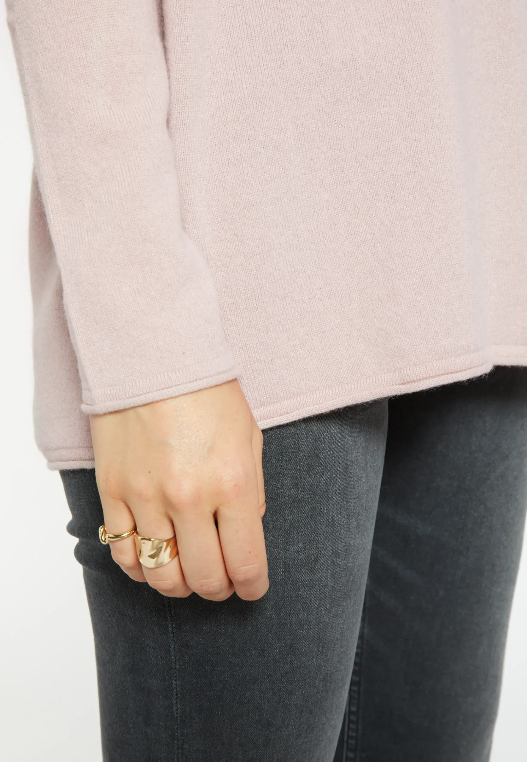Montagut Pulls-Pull col V en cachemire - Olgae 24-Rose clair