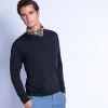 Montagut Pulls-Pull col V en laine mérinos - Elmo 10-Gris foncé