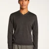 Montagut Pulls-Pull col V en laine mérinos - Elmo 10-Gris foncé