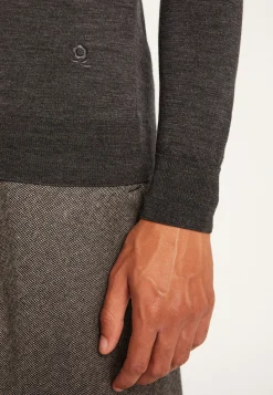 Montagut Pulls-Pull col V en laine mérinos - Elmo 10-Gris foncé