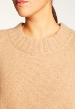 Montagut Les Incontournables-Pull court col rond en cachemire - Vicky 88-Camel