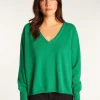 Montagut Les Incontournables-Pull court en cachemire - Alex 22-Vert moyen