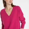 Montagut Les Incontournables-Pull court en cachemire - Alex 26-Rose foncé