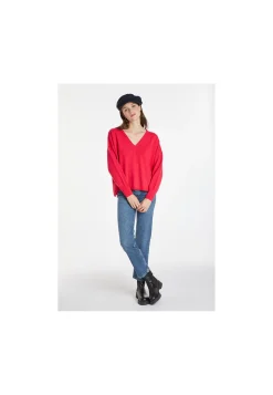 Montagut Les Incontournables-Pull court en cachemire - Alex 52-Rouge