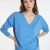 Montagut Les Incontournables-Pull court en cachemire - Alex 04-Bleu clair