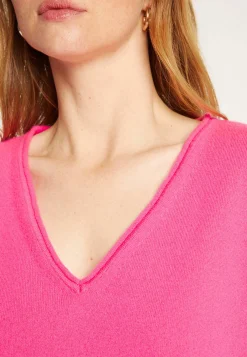 Montagut Les Incontournables-Pull court en cachemire - Alex 91-Fuchsia