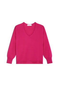 Montagut Les Incontournables-Pull court en cachemire - Alex 26-Rose foncé