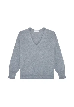 Montagut Les Incontournables-Pull court en cachemire - Alex 09-Gris moyen