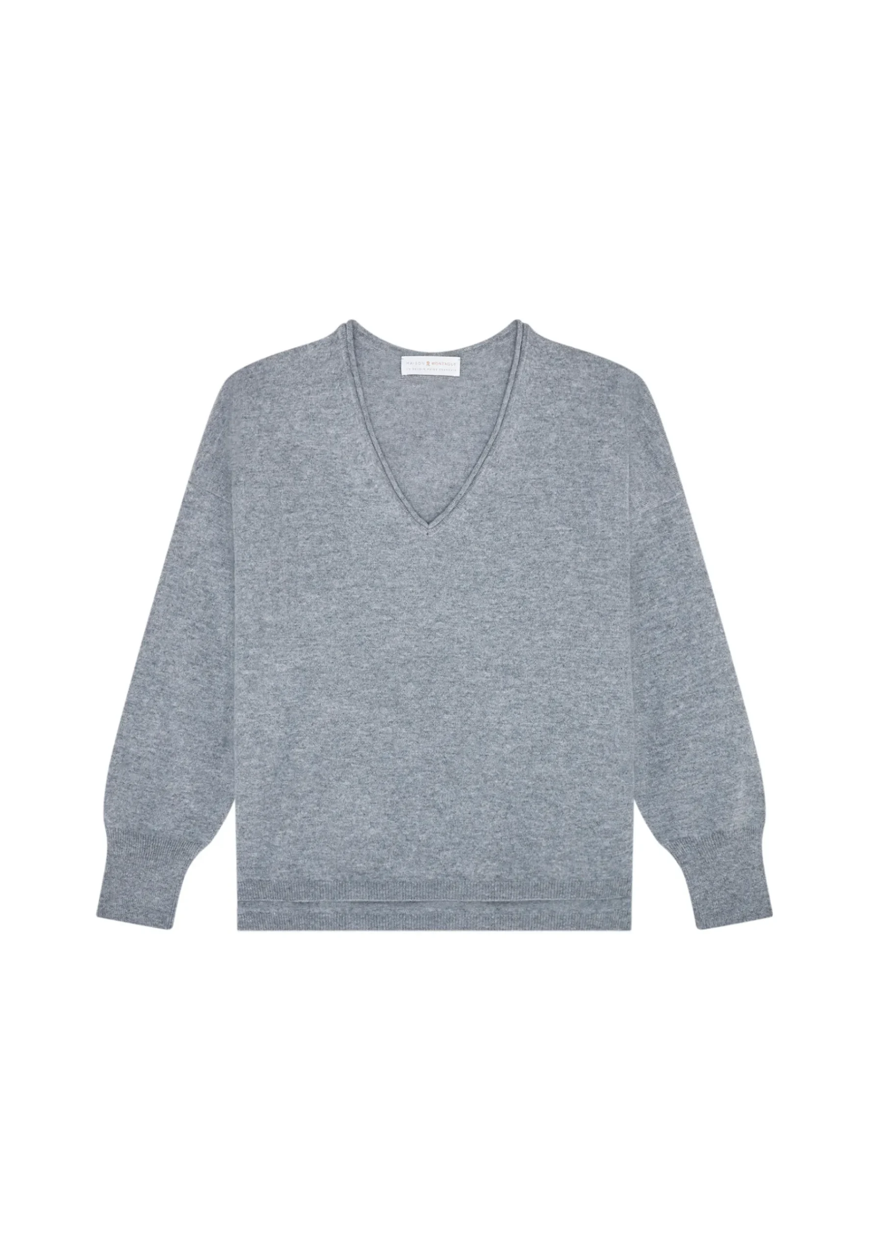 Montagut Les Incontournables-Pull court en cachemire - Alex 09-Gris moyen