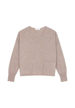 Montagut Pulls | Les Incontournables-Pull court en cachemire avec poche - Balba 14-Beige foncé