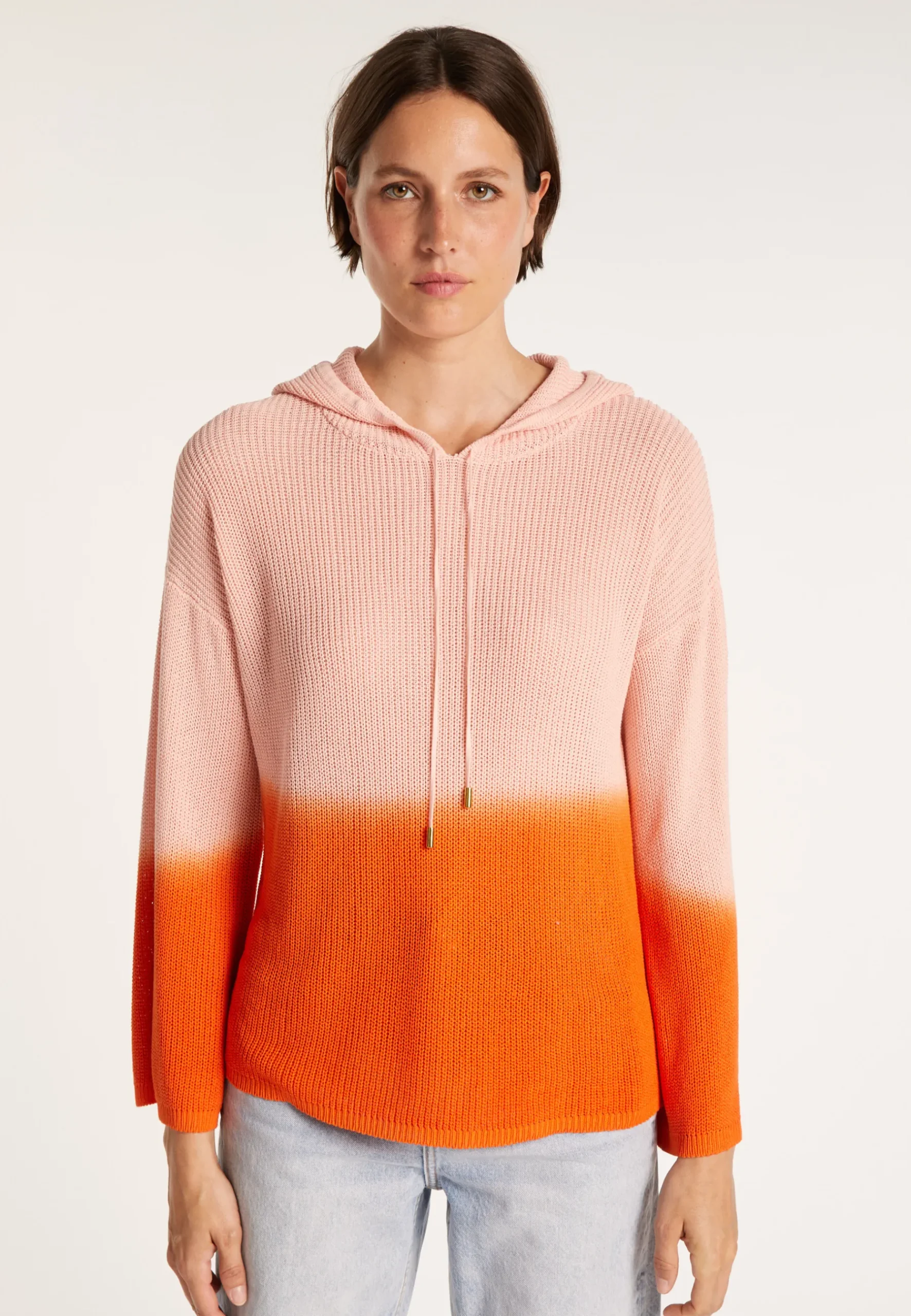 Montagut Pulls-Pull dégradé à capuche - Colombe 15-Orange