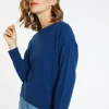 Montagut Pulls-Pull emmanchures marteau en cachemire - Breee 03-Bleu foncé