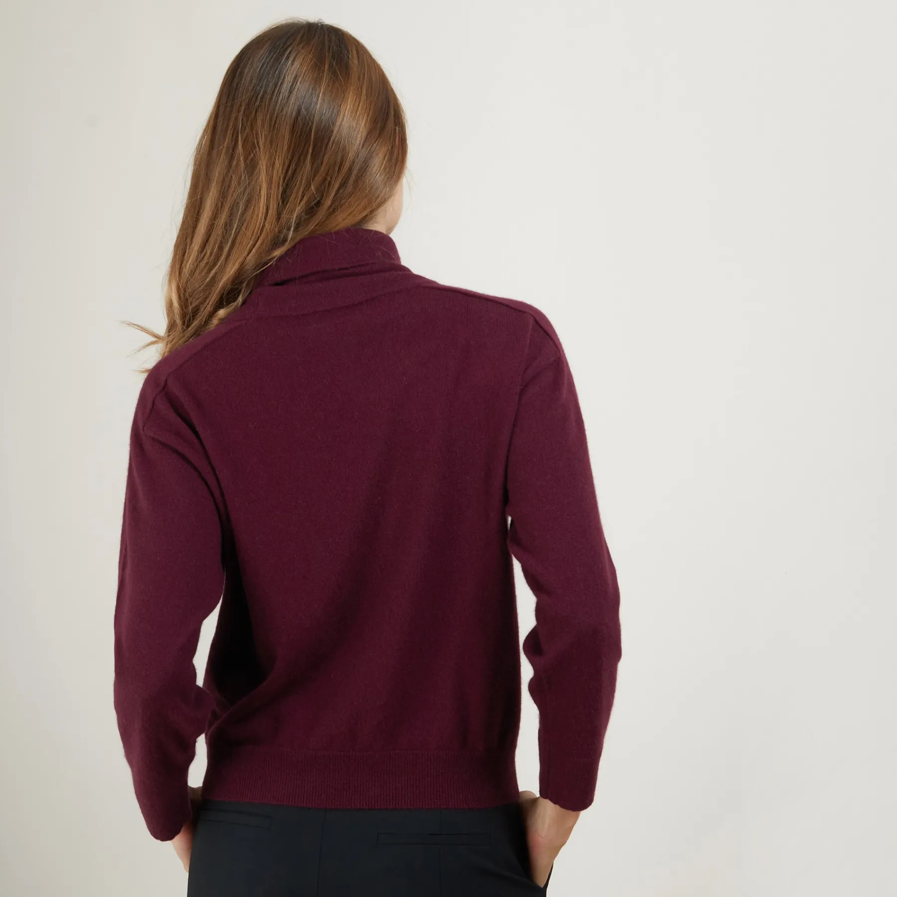 Montagut Pulls-Pull emmanchures marteau en cachemire - Beverlie 18-Violet foncé