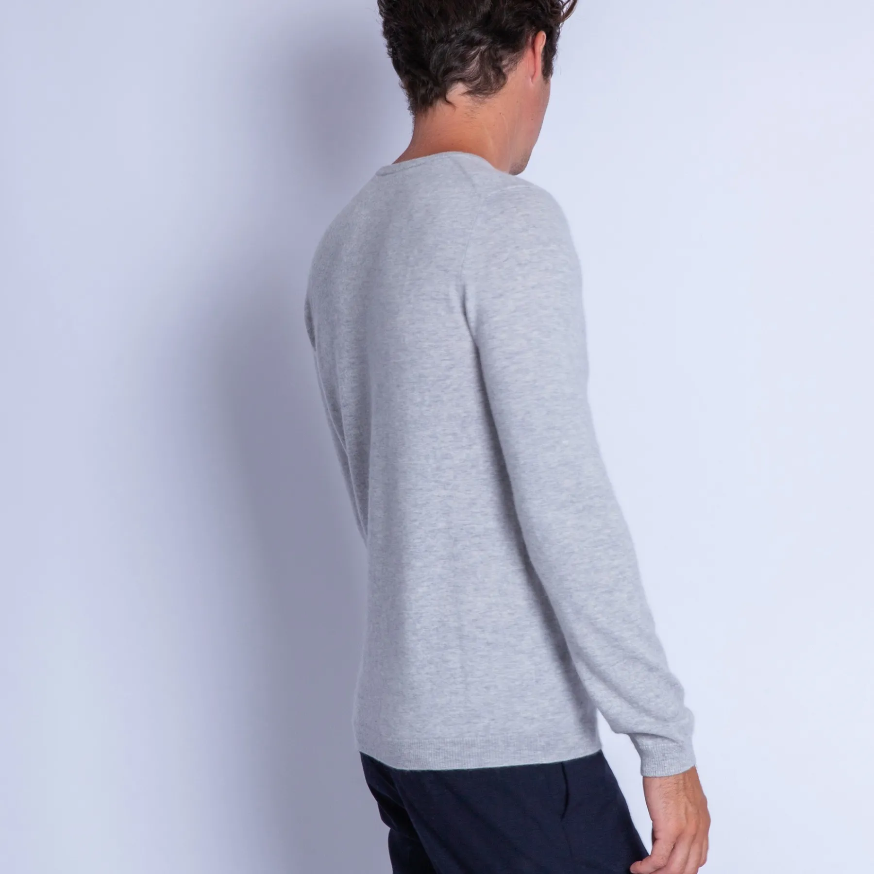 Montagut Pulls-Pull en cachemire à col rond - Faustin 11-Gris clair