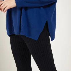 Montagut Les Incontournables-Pull en cachemire col V avec fentes - Brendao 03-Bleu foncé