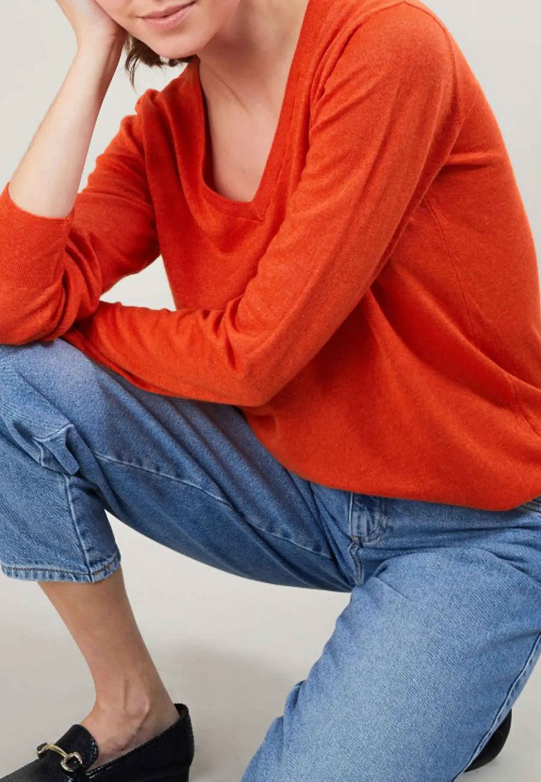 Montagut Pulls-Pull en cachemire lin - Blondie 15-Orange