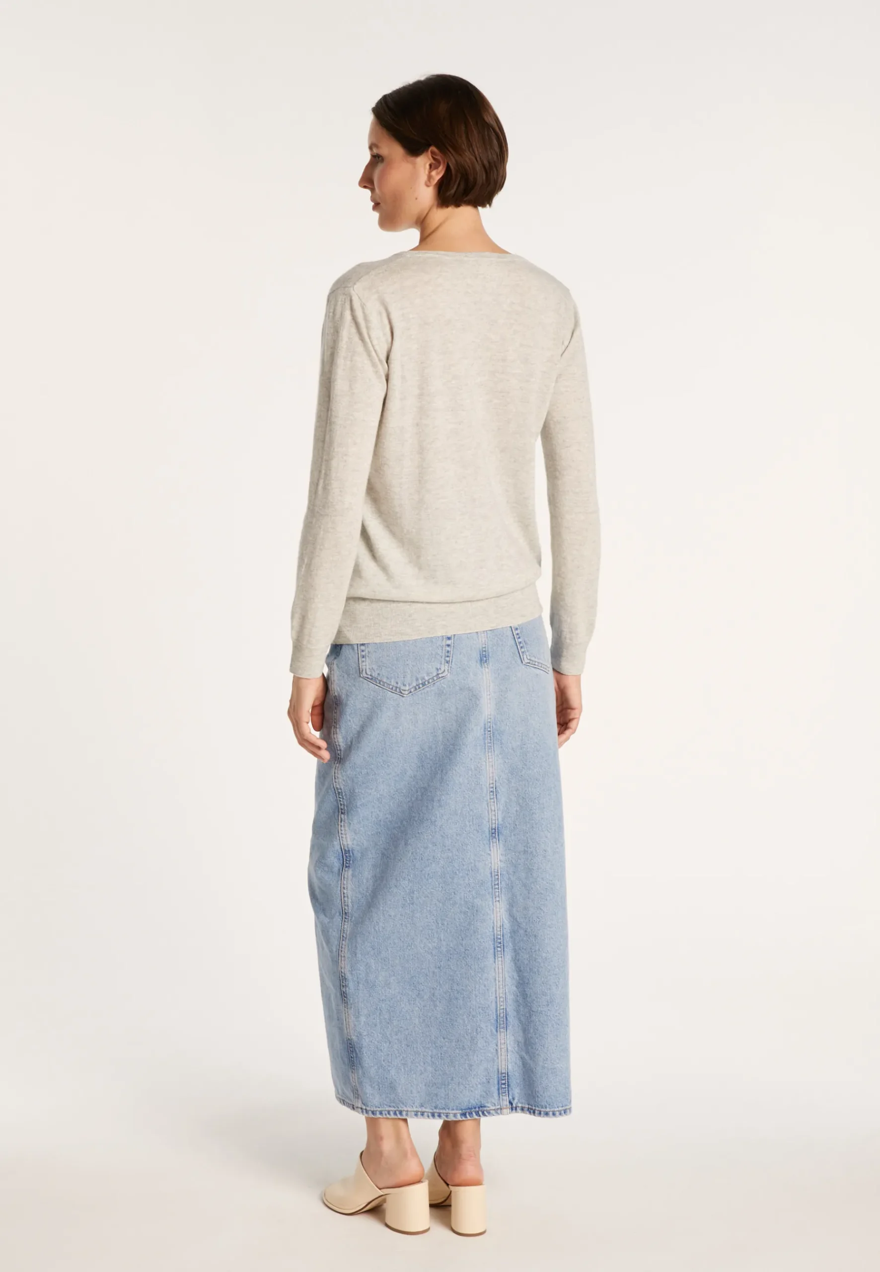Montagut Pulls-Pull en cachemire lin - Blondie 11-Gris clair